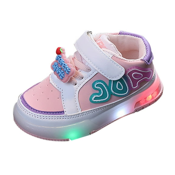 XXWXYD Girls And Boys Spring Summer And Autumn Children's Sports Shoes For Small And Medium Sized Children's Toddler Shoes Flashing Light Casual Sports Shoes(12-18 Months,Male)