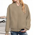 thumbnail image 1 of XXWXYD Girls Autumn Lightweight Jacket Textured Zipper Coat Stand Collar Windbreaker Outerwear for Teens Fall Fashion, 1 of 5