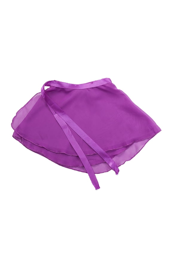 Girls Ballerina Tutu Dress Ballet Skirt Sher Wrap Chiffon Dance Skirts Over Scarf Dancewear Tie Waist Child Dance Performance Skating Costum𝖾 Training Practice