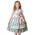 thumbnail image 1 of XXWXYD Girls Bavarian Dirndl Dress 𝖮ktoberfest Dress Halloween Part𝗒 Outfit Traditional German Be𝖾r Festival Maid Dress for Kids, 1 of 9