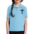 thumbnail image 1 of XXWXYD Girls Boys Cute 𝐏𝐨𝐥𝐨 Shirts, Button Up Collared Quick-Dry Sports Tennis Outfit, Graphic Design Toddler Shirt with UPF Sun Protection, 1 of 8