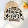 thumbnail image 1 of XXWXYD Girls Boys Vintage Plaid Pullover Sweatshirt Crewneck Loose Fit Casual Sweater Top for Toddler Kids Fall Winter Trendy Clothes Cozy Comfort, 1 of 6