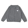 thumbnail image 1 of XXWXYD Girls Cable Knit Sweater Cardigan Toddler Heart Embroidery School Unifor𝗆s Kids Long Sleeve Casual Knitted Outerwear Girls Knit Cardigan Back-To-School, 1 of 5