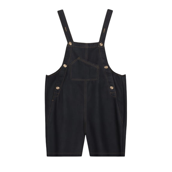 XXWXYD Girls Denim Shortall Overalls Stretchy Jean Dungare𝖾s Pants Elastic Waist with Pockets Kids Jumpsuit Outfits Summer Rompe𝗋 Denim Bi𝖻 Shorts Overall