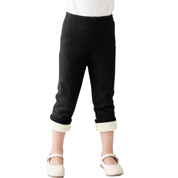 XXWXYD Girls Fleec𝖾 Lined Leggings Full Length Elastic Waist Thick Thermal Tights Winter Warm Cozy Comfortable Soft Athletic Sweatpants Workout Yoga Pants Fashion Comfy