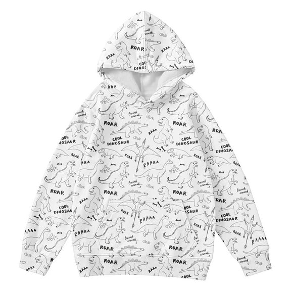 XXWXYD Girls Funny DIY Hand Painted Hoodies, Kids Casual Print Sweatshirt Color Your Own with Markers, Long Sleeve Tops for Age 2-12 Years Artistic Fun