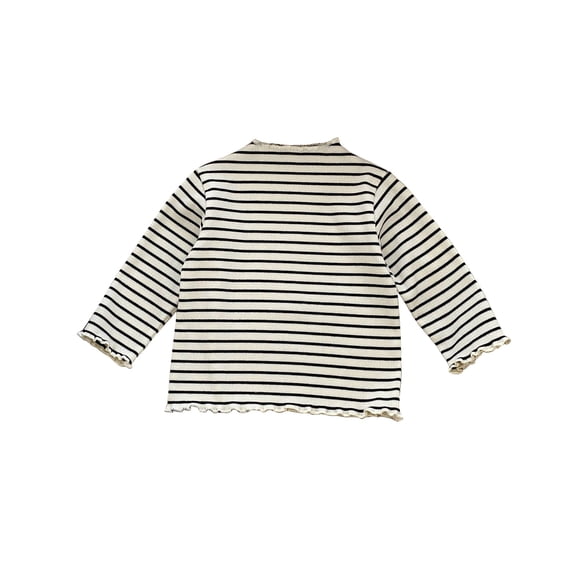 XXWXYD Girls Half High Neck Rufle Blouse Long Sleeve Spring Fall Thin Stretch Top Western Style Layering Shirt