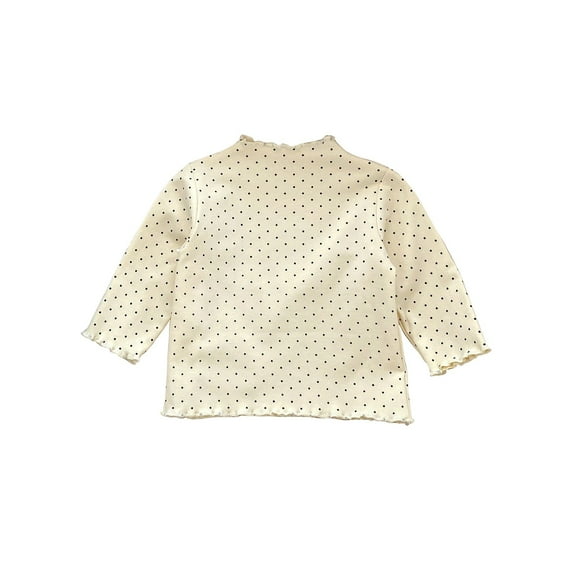 XXWXYD Girls Half High Neck Rufle Blouse Long Sleeve Spring Fall Thin Stretch Top Western Style Layering Shirt