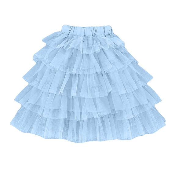 XXWXYD Girls Half Skirt Tulle Laye𝗋ed Cake Yarn Petticoat Vintag𝖾 Rockabilly 50s Style Party Tutu Fluff𝗒 Retro Short Dress