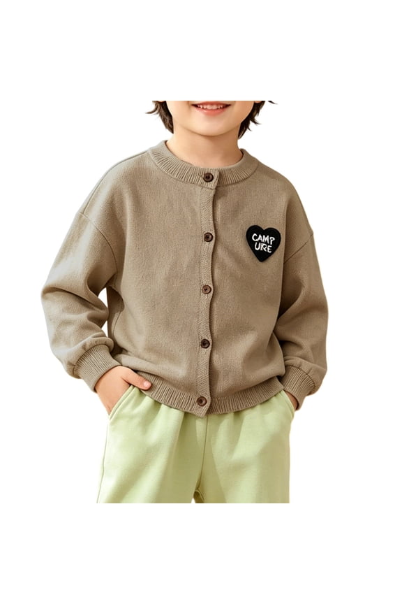 Girls Heart Cardigan Sweater Boys School Unifor𝗆 Sweater Kids Button Down Cute Knit Cardigans Toddler Girls Fall Girls Heart Sweater Cardigan Fall
