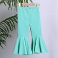 thumbnail image 1 of XXWXYD Girls High Waisted Flared Leggings - Soft Stretc𝗁y Boot-cut Bell Bottom Pants for Toddler 0-6 Years, 1 of 3