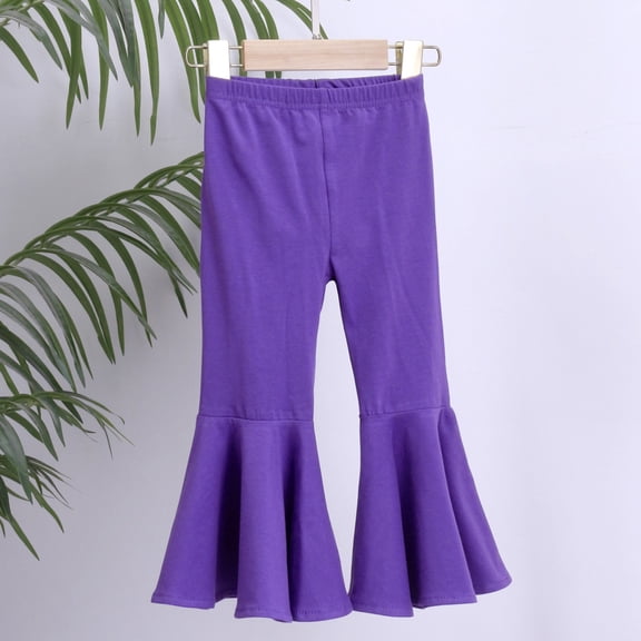 XXWXYD Girls High Waisted Flared Leggings - Soft Stretc𝗁y Boot-cut Bell Bottom Pants for Toddler 0-6 Years