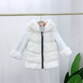 thumbnail image 1 of XXWXYD Girls Hooded Fleece Jacket, Knee Length Puffy Winter Coat, Windproof Thick Outwear with Long Sleeve Zipper, Warm Kids Outerwear, 1 of 4