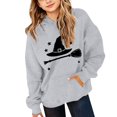 thumbnail image 1 of XXWXYD Girls Hoodie Cute Halloween Graphic Print, Long Sleeve Fleece Cotton Pullover, Oversized Cotton Fleece Crewneck - Cute Halloween Outfit for Toddler Girls Kids Youth, 1 of 4