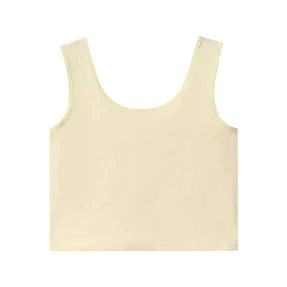 XXWXYD Girls Kids Crop Tank Tops 3-14 Years - Athletic Sleeveless Basic Camisole Breathable Summer Top