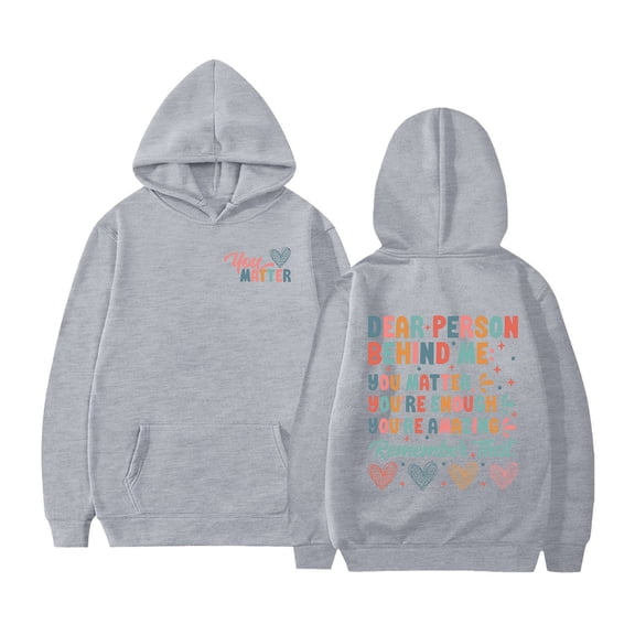 XXWXYD Girls' Middle Large Children's Fall Winter Printed Hoodie Soft Cozy Padded Casual Versatile Pullover Sweatshirt