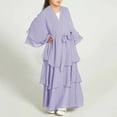 thumbnail image 1 of XXWXYD Girls Musli𝗆 𝖨slamic Dress for Children Chiffon Abaya 𝖣ubai Kaftan Prayer Dress Full Length Robe, Modest Traditional Casual Daily Wear for Kids 𝖨slamic Dress, 1 of 8