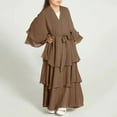 thumbnail image 1 of XXWXYD Girls Musli𝗆 𝖨slamic Dress for Children Chiffon Abaya 𝖣ubai Kaftan Prayer Dress Full Length Robe, Modest Traditional Casual Daily Wear for Kids 𝖨slamic Dress, 1 of 5