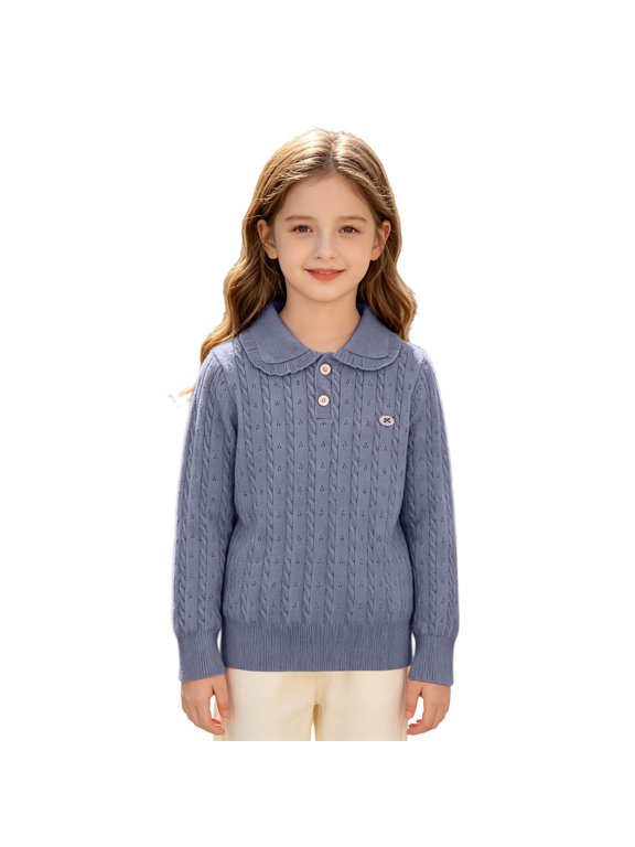 Girls Oversized Denim Jacket Cute Embroidered Y2𝖪 Jean Jacket Long Sleeve Button Outwear Kids Fall Winter Coats Girls’ Back-to-School Denim Jacket