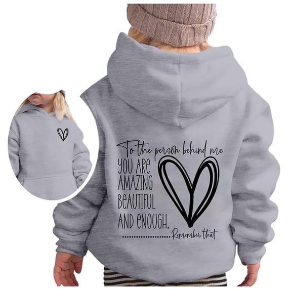 XXWXYD Girls Pattern Print Hooded Sweatshirt Autumn Winter Cozy Fleece Pullover Loose Fit Casual Kids Hoodie