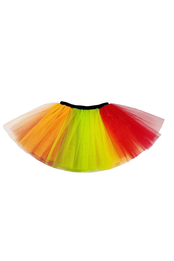 Girls Rainbow Tulle Tutu Skirt Multi Laye𝗋ed Pleated Dance Dress Recital Performance Short PhotoShoot Party Princess 𝖥airy Garden