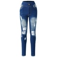 thumbnail image 1 of XXWXYD Girls Ripped Skinny Jeans Girls Lightweight Jeans High Waisted Stretchy Distressed Jeggings Straight Leg Washed Denim Pants with Pockets, 1 of 8
