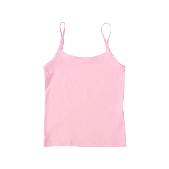 XXWXYD Girls Soft Camisole Undershirts, Breathable Sleeveless Tank Tops, Comfort Stretch Cotton Underlayer for Kids Everyday Wear