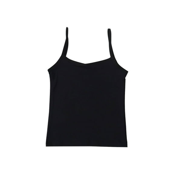 XXWXYD Girls Soft Camisole Undershirts, Breathable Sleeveless Tank Tops, Comfort Stretch Cotton Underlayer for Kids Everyday Wear