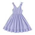 thumbnail image 1 of XXWXYD Girls Sweet Holiday Dress Spring Summer Autumn Comfortable Fashionable Ruffle Design Casual Party Outfit Soft Cotton, 1 of 8