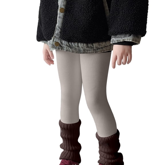 XXWXYD Girls Thickened Velvet Autumn Winter Socks Childrens Pantyhose Spliced Integrated Warm Korean Style Pile Cozy Comfortable Thermal Fashion Tights Soft Plush