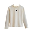thumbnail image 1 of XXWXYD Girls Turtleneck Long Sleeve Top Heart Graphic Stretchy Soft, Basic Casual Tunic Blouse Tee For Toddler Youth 3-12 Years Fall Layering Everyday Clothes, 1 of 3
