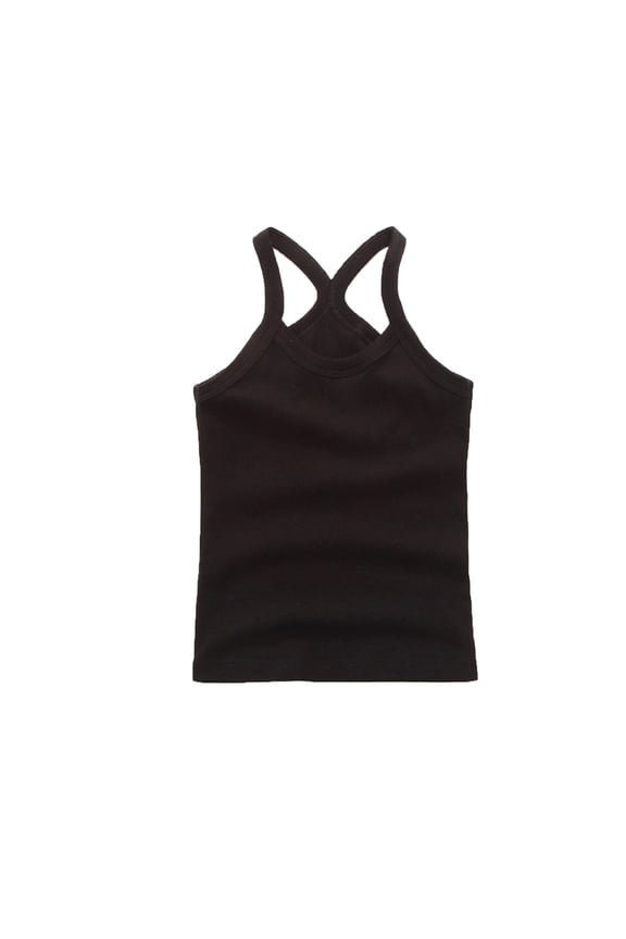 Girls 𝖢amisole Tank Top Cotton Slim Sleeveless Undershirts Kids Toddler Summer Workout Cropped Tops School Athletic Little Girl Tank Tops