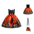 thumbnail image 1 of XXWXYD Girls 𝖵intage Princess Midi Dress with Bag, Halloween Pumpkin 𝐆host Dress 𝖥ancy 𝖯ar𝗍y Outfit 𝖢osplay for Kids Toddler Teens 2-13 Years Fall Festival, 1 of 6