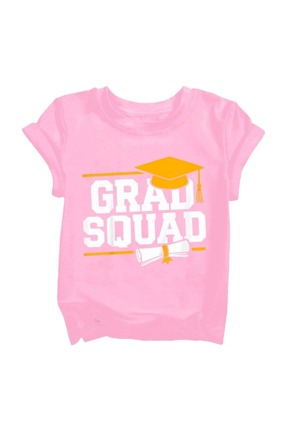 Graduate Class of 2026 Done Graduation Senior Grad Student T-Shirt Kids Boy Girl Graphic T-Shirt Back-To-School Children's Girl Crewneck Tees for School