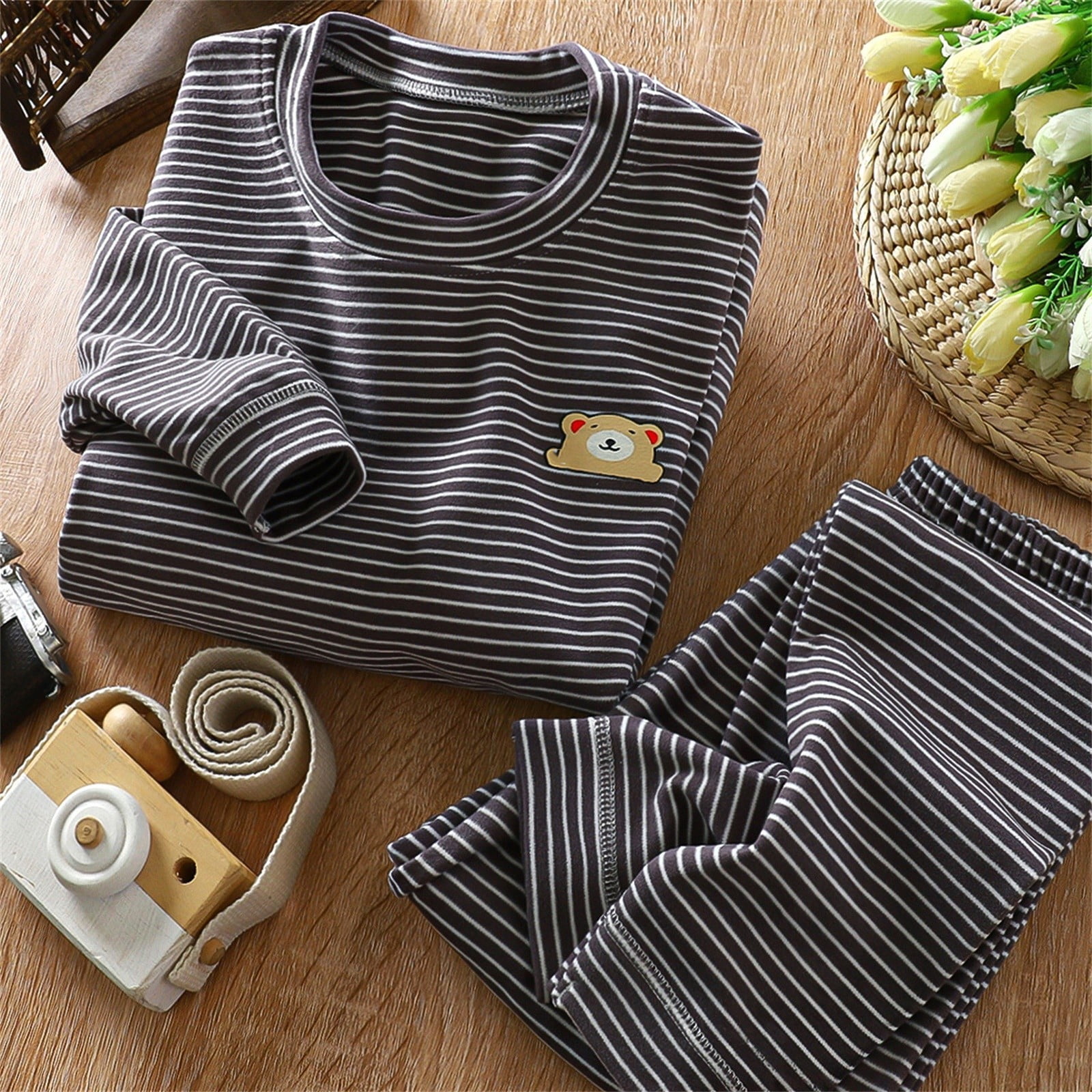 XXWXYD Kids 2 Piece Banded Long Sleeve Crewneck Top and Pants Set Soft ...