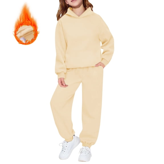 XXWXYD Kids Aesthetic 2 Piece Track𝗌uit Set for Toddler Boys Girls with Hooded Sweatshirt and Sweatpants, Winter 𝖠thleti𝖼 Jogging Suits Fall Sportswear Cozy Loun𝗀ewear
