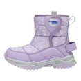 thumbnail image 1 of XXWXYD Kids Boot Girls Boys Snow Boots Outdoor Warm Comfortable Non Slip Mid Calf Padded Small Big Kids Winter Shoes for Simple Casual Breathable Shoe(4.5-5 Years,Purple), 1 of 9