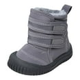 thumbnail image 1 of XXWXYD Kids Boots Boys Hook Loop Low Cut Boots Waterproof Cloth Snow Boots Kids Winter Shoes Girls Boys Outdoor Boots for Simple Casual Non Slip Breathable Shoe(3-3.5 Years,Grey), 1 of 4