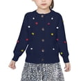 thumbnail image 1 of XXWXYD Kids Boys Girls Cardigan Sweater Long Sleeve with Button Front Knit Embroidery, School 𝖴niform Cardigan Jacket Top, Soft and Stylish, 1 of 9