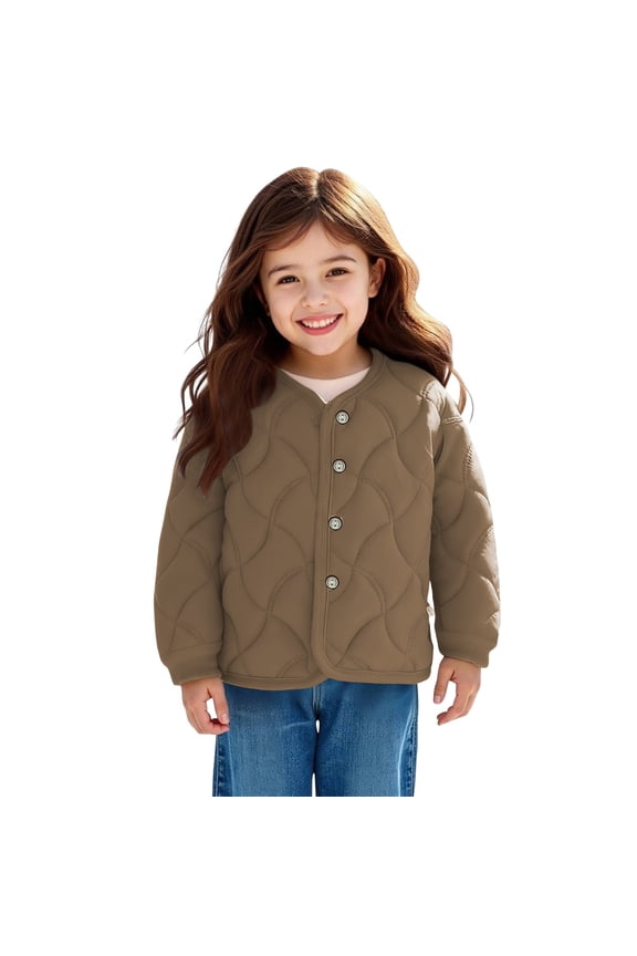 Kids Boys Girls School Coat Cotton Padded Jacket Inner Liner Jacket Winter Outerwear Warm Puffer Padded Coat Cold Weather Cotton Padded Warmth