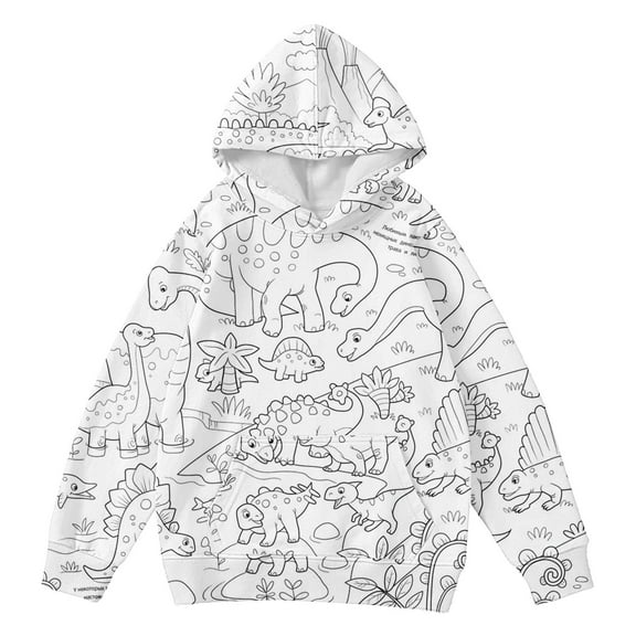 XXWXYD Kids Christmas DIY Hand Painted Hoodies, Colorable Sweatshirt Can Play with and Wear, Fashion Pullover Tops for Girls Boys, Creative Art Activity Gift Craft Set