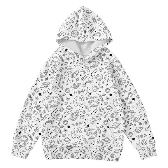 XXWXYD Kids Christmas DIY Hand Painted Hoodies, Colorable Sweatshirt Can Play with and Wear, Fashion Pullover Tops for Girls Boys, Creative Art Activity Gift Craft Set