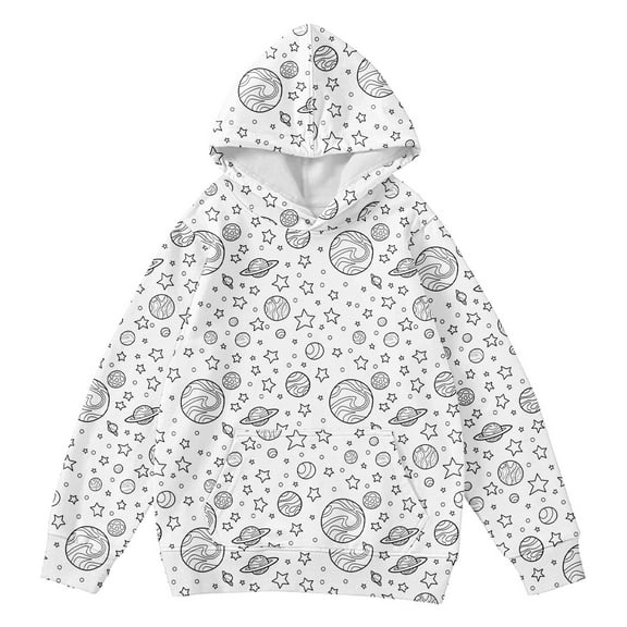 XXWXYD Kids Christmas DIY Hand Painted Hoodies, Colorable Sweatshirt Can Play with and Wear, Fashion Pullover Tops for Girls Boys, Creative Art Activity Gift Craft Set