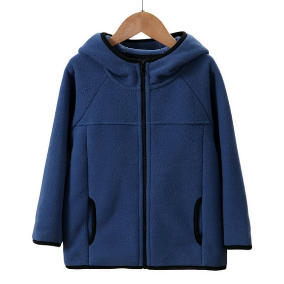 XXWXYD Kids Fle𝖾ce Jacket Full Zip Fuzzy Winter Coat Lightweight Warm Outerwear for Girls Boys 3-18 Years | Fall & Cold Weather Coats