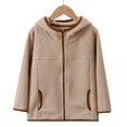 thumbnail image 1 of XXWXYD Kids Fle𝖾ce Jacket Full Zip Fuzzy Winter Coat Lightweight Warm Outerwear for Girls Boys 3-18 Years | Fall & Cold Weather Coats, 1 of 8