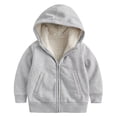 thumbnail image 1 of XXWXYD Kids Fleece Lined Hoodies Zip up Plain Padded Sweatshirts Boys Girls Winter Warm Zipper Jackets Coats with Pockets Fleece Hoodie for Girls Holiday Season, 1 of 4