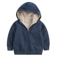thumbnail image 1 of XXWXYD Kids Fleece Lined Hoodies Zip up Plain Padded Sweatshirts Boys Girls Winter Warm Zipper Jackets Coats with Pockets Fleece Hoodie for Girls Holiday Season, 1 of 4