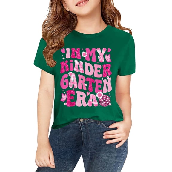 XXWXYD Kids Flower Teacher Appreciation Shirt, Kindergarten Educator Inspirational Tee, Back to School Casual Comfort Fit Graphic Top
