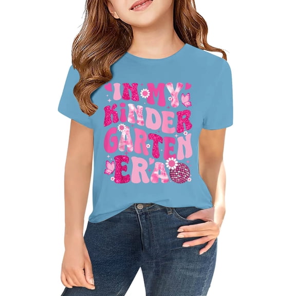XXWXYD Kids Flower Teacher Appreciation Shirt, Kindergarten Educator Inspirational Tee, Back to School Casual Comfort Fit Graphic Top