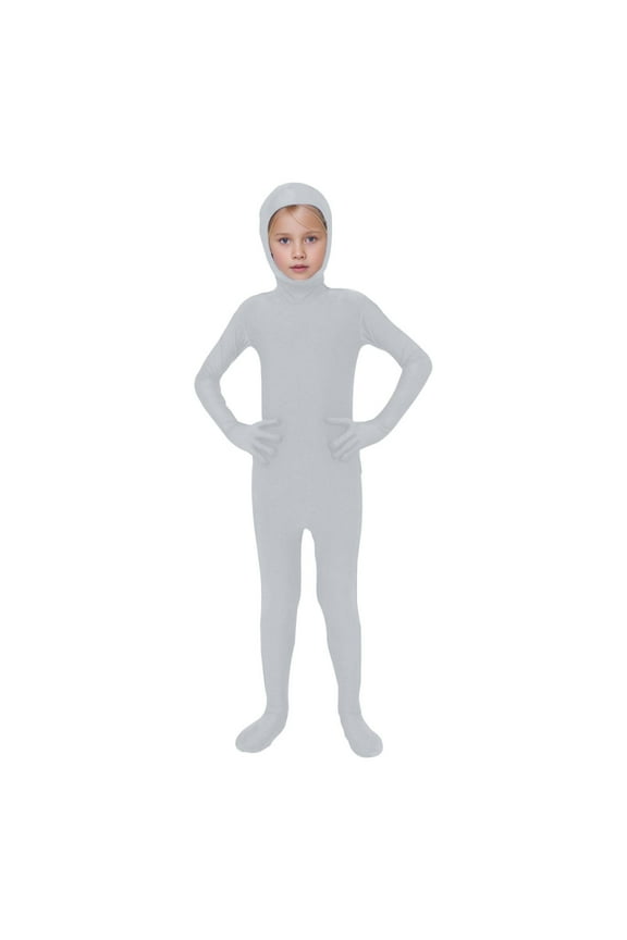 Kids Full Body Bodysuit Halloween Dress up Unisex Stretch Spandex Zentai Suit Party Cosplay Skin Tight Outfit